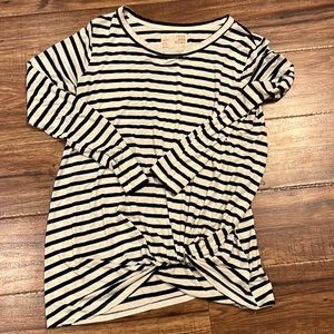 Jackson Rowe knotted long sleeve stripped shirt